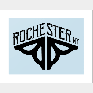 Rochester flower logo - angle Posters and Art